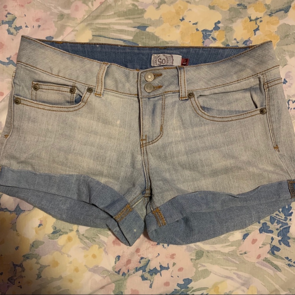 Light Wash Jean Shorts